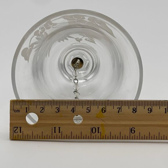 AVON Lot Set of 4 Lead Crystal Wine Goblet Glass Bell Candlestick Holders Footed - Picture 14 of 16